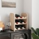 Sonata H Поставка за вино 33x25x37 см масивна чамова дървесина
