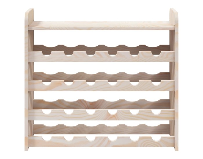Sonata Suport de vinuri cu raft superior, 67,5x25x60cm, lemn masiv pin
