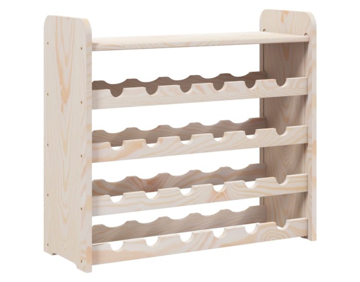 Sonata Suport de vinuri cu raft superior, 67,5x25x60cm, lemn masiv pin