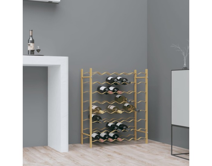 Sonata Suport sticle de vin, 48 sticle, auriu, metal