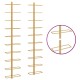 Sonata Suport sticle de vin, de perete, 10 sticle, 2 buc, auriu, metal
