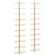 Sonata Suport sticle de vin, de perete, 10 sticle, 2 buc, auriu, metal
