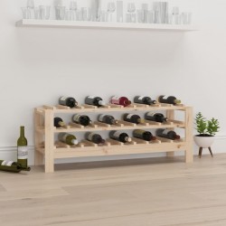 Sonata H Поставка за вино 109,5x30x42 см масивна чамова дървесина - Etajere