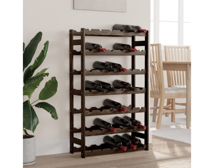 Sonata Suport sticle de vin, 42 sticle, negru, lemn masiv de pin