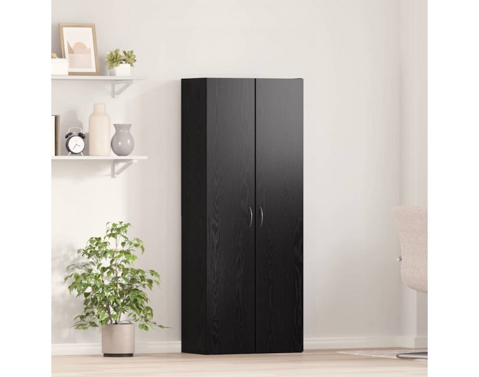 Sonata H Офис шкаф с рафт Черен дъб 60 x 32 x 153 Инженерно дърво