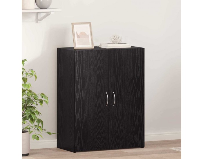 Sonata H Офис шкаф с рафт Черен дъб 60 x 32 x 77.5 Инженерно дърво