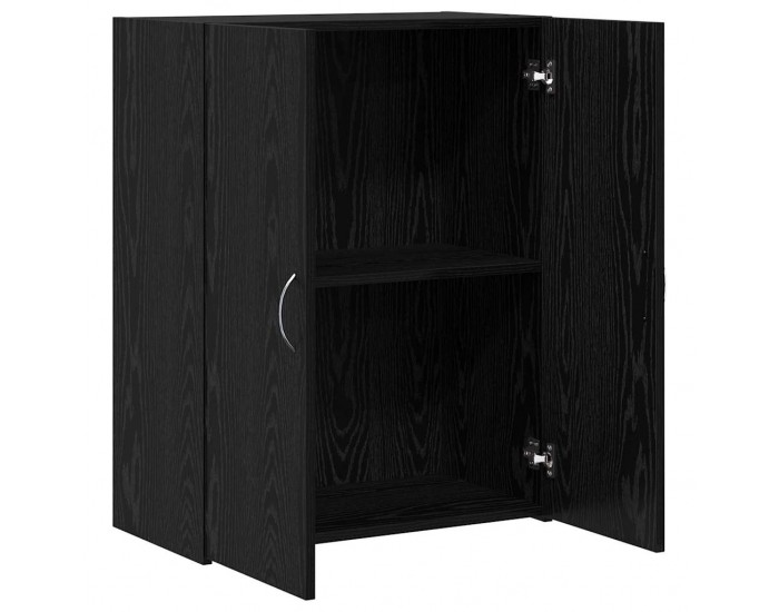 Sonata H Офис шкаф с рафт Черен дъб 60 x 32 x 77.5 Инженерно дърво