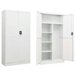 Sonata H Заключващ се шкаф, бял, 90x40x180 см, стомана - Corpuri, vitrine, biblioteci modulare