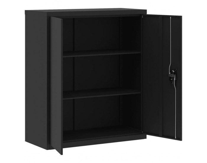 Sonata H Шкаф за папки черен 90x40x105 см стомана
