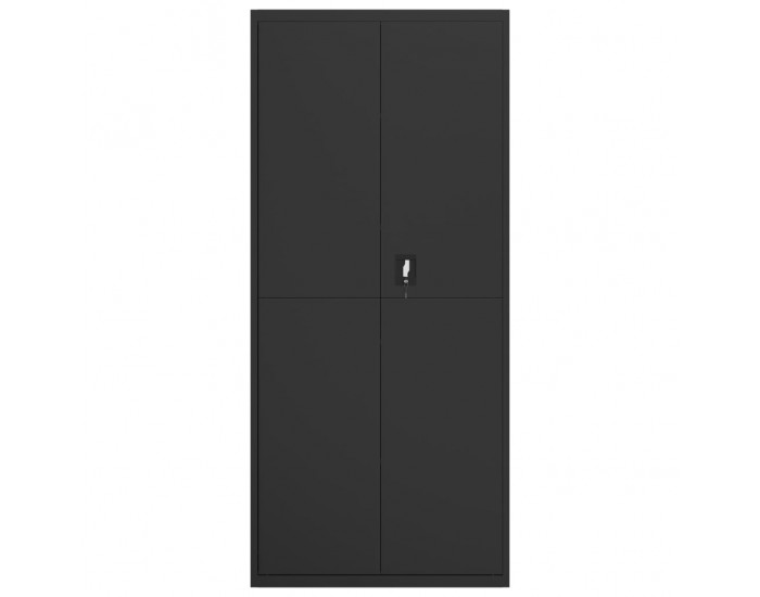 Sonata H Шкаф за папки черен 90x40x200 см стомана