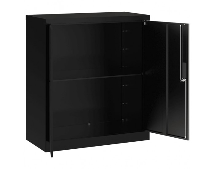 Sonata H Шкаф за папки черен 79x40x90 см стомана