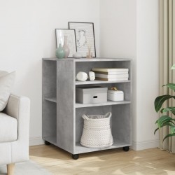 Sonata H Странична маса с колела бетонно сив 55x60x78 см инженерно дърво - Corpuri, vitrine, biblioteci modulare