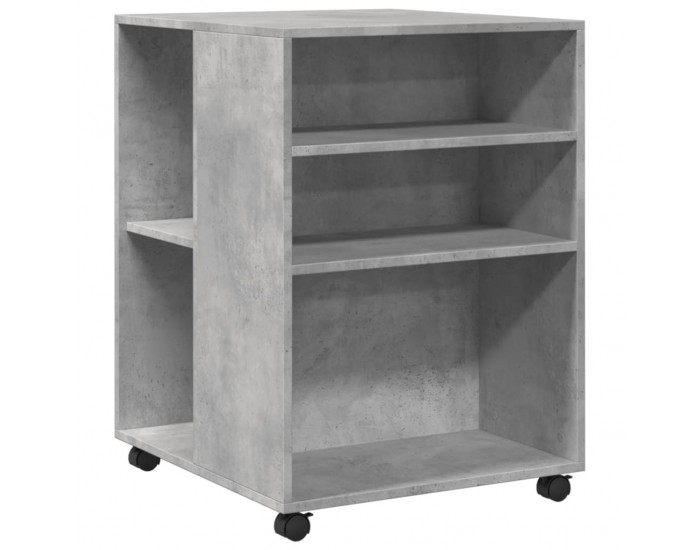 Sonata H Странична маса с колела бетонно сив 55x60x78 см инженерно дърво