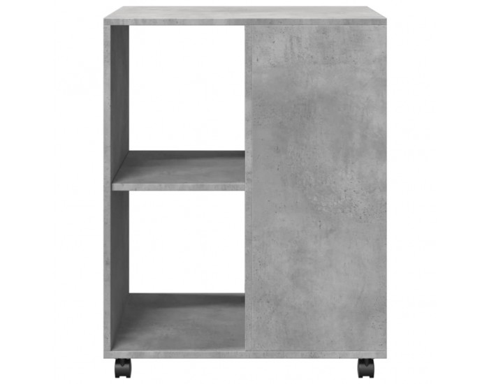 Sonata H Странична маса с колела бетонно сив 55x60x78 см инженерно дърво