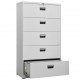 Sonata H Шкаф за папки, светлосив, 90x46x164 cм, стомана