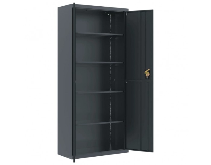 Sonata H Шкаф за папки антрацит 90x40x200 см стомана