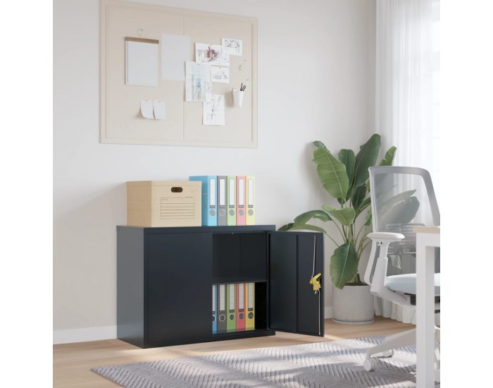 Sonata H Шкаф за папки антрацит 90x40x70 см стомана