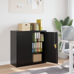 Sonata H Шкаф за папки черен 90x40x90 см стомана - Corpuri, vitrine, biblioteci modulare