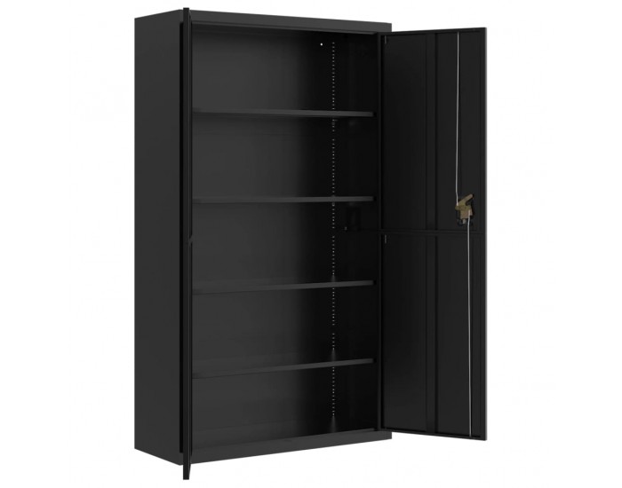 Sonata H Шкаф за папки черен 105x40x180 см стомана