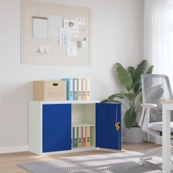 Sonata H Шкаф за папки, светлосиво и синьо, 90x40x70 см, стомана - Corpuri, vitrine, biblioteci modulare