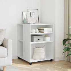 Sonata H Помощна маса с колелца бяла 55x60x78 см инженерно дърво - Corpuri, vitrine, biblioteci modulare