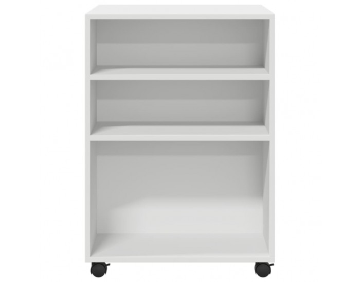 Sonata H Помощна маса с колелца бяла 55x60x78 см инженерно дърво