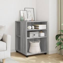 Sonata H Странична маса с колела сив сонома 55x60x78 см инженерно дърво - Corpuri, vitrine, biblioteci modulare