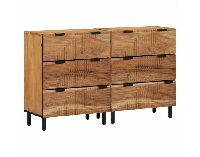 Sonata H Шкаф 2 pcs Кафяво 60 x 33 x 75 cm Масивна акациева дървесина