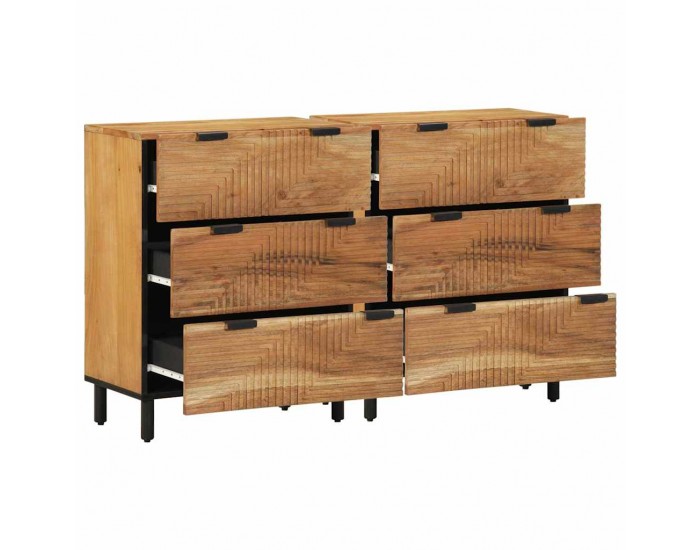 Sonata H Шкаф 2 pcs Кафяво 60 x 33 x 75 cm Масивна акациева дървесина