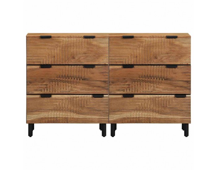 Sonata H Шкаф 2 pcs Кафяво 60 x 33 x 75 cm Масивна акациева дървесина