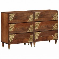 Sonata H Служебен шкаф с чекмедже 2 pcs Меденокафяво 60 x 33.5 x 75 см - Dulapuri