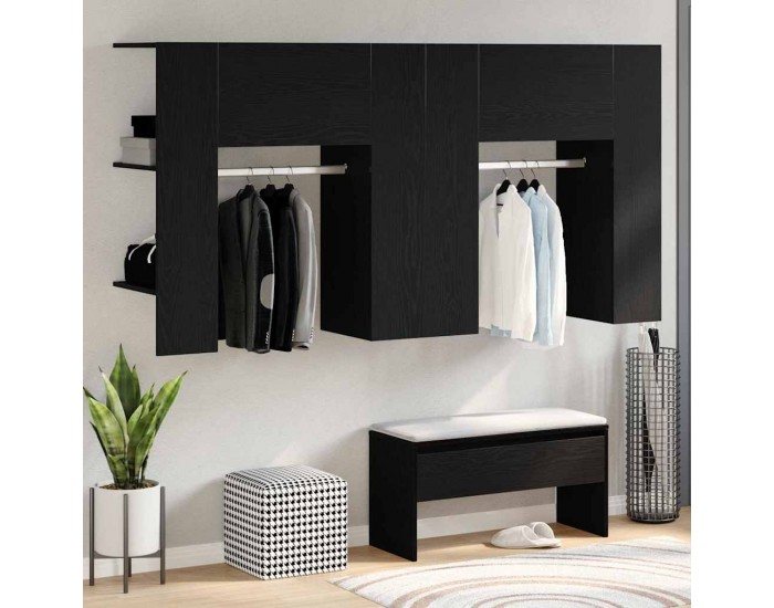 Sonata H Шкаф за антре 2 pcs Черен дъб 97.5 x 37 x 99 см Инженерно дърво