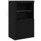 Sonata Bufet LED 60,5 x 37 x 100 cm Lemn prelucrat Stejar Negru