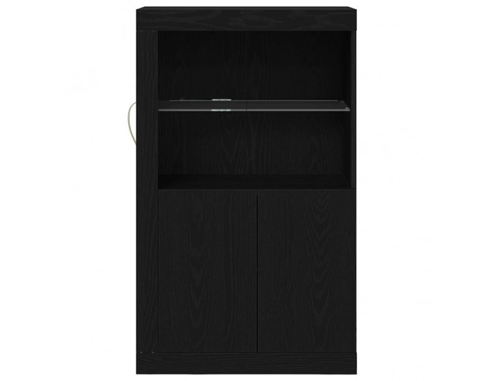 Sonata Bufet LED 60,5 x 37 x 100 cm Lemn prelucrat Stejar Negru
