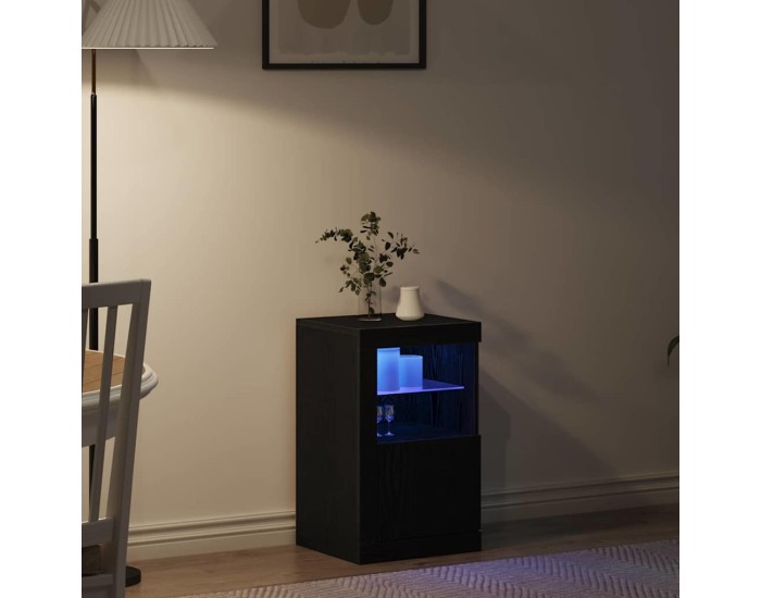 Sonata Bufet LED 41 x 37 x 67 cm Lemn prelucrat Stejar Negru