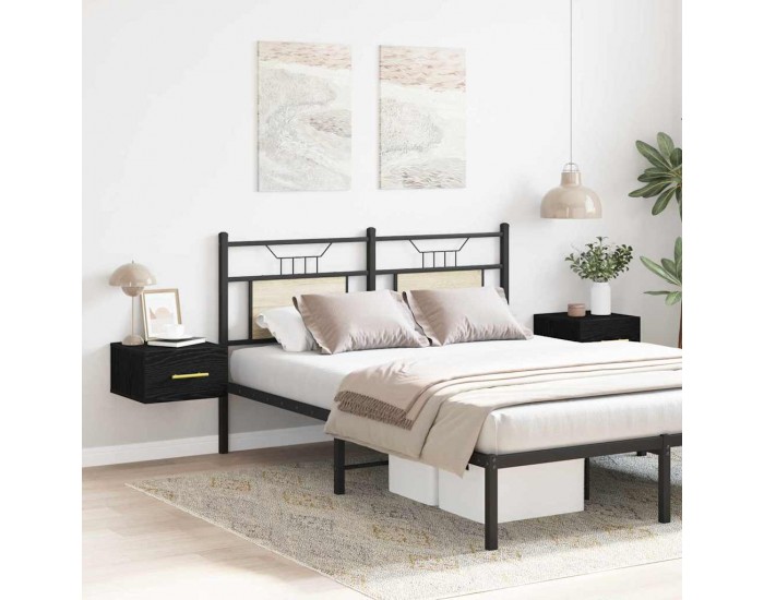 Sonata H Нощен шкаф 2 pcs Черен дъб 35 x 35 x 20 см Инженерно дърво