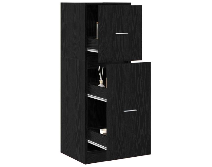 Sonata Cabinet de Apotecă Stejar negru 40 x 41 x 118 cm Lemn compozit