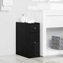 Sonata H Тесен шкаф за баня Черен дъб 80 x 18 x 60 см Инженерно дърво - Dulapuri
