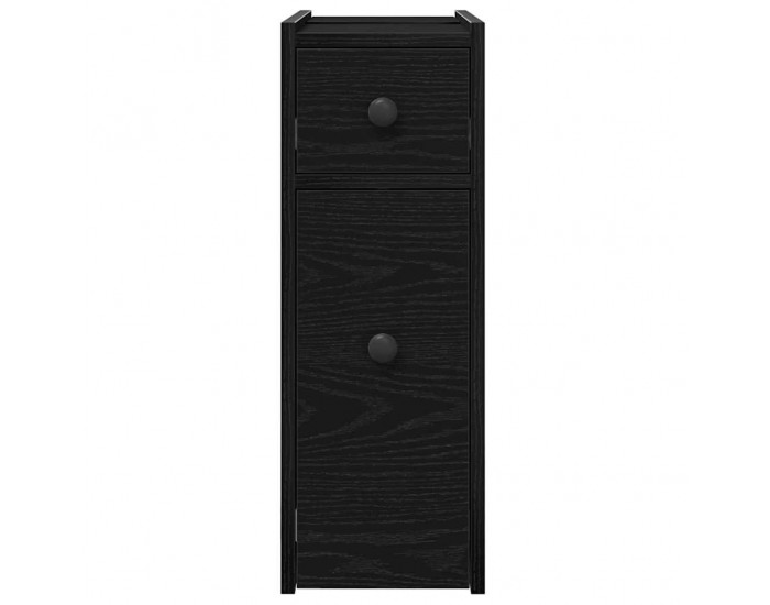 Sonata H Тесен шкаф за баня Черен дъб 80 x 18 x 60 см Инженерно дърво