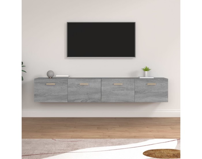 Sonata H Стенни шкафове 2 бр Сив сонома 100x36,5x35 см инженерно дърво
