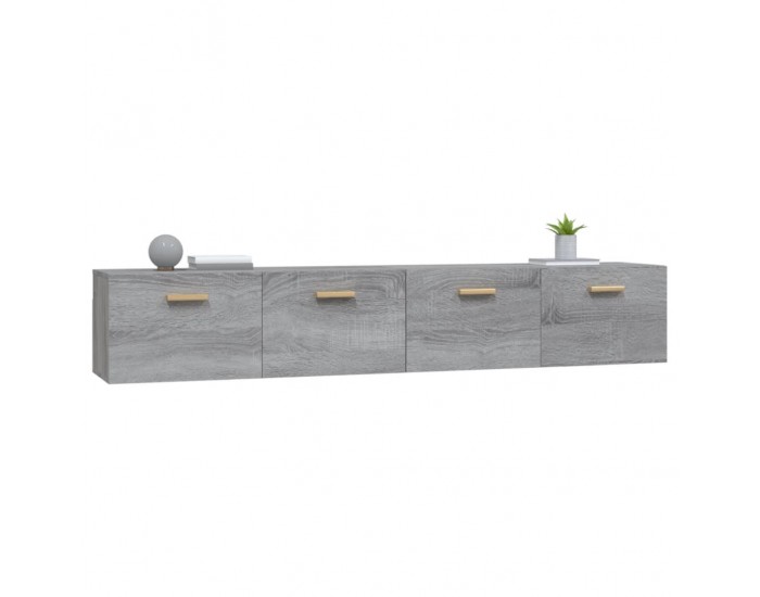 Sonata H Стенни шкафове 2 бр Сив сонома 100x36,5x35 см инженерно дърво