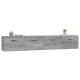 Sonata H Стенни шкафове 2 бр Сив сонома 100x36,5x35 см инженерно дърво