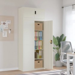 Sonata H Шкаф за папки бял 90x40x220 см стомана - Dulapuri