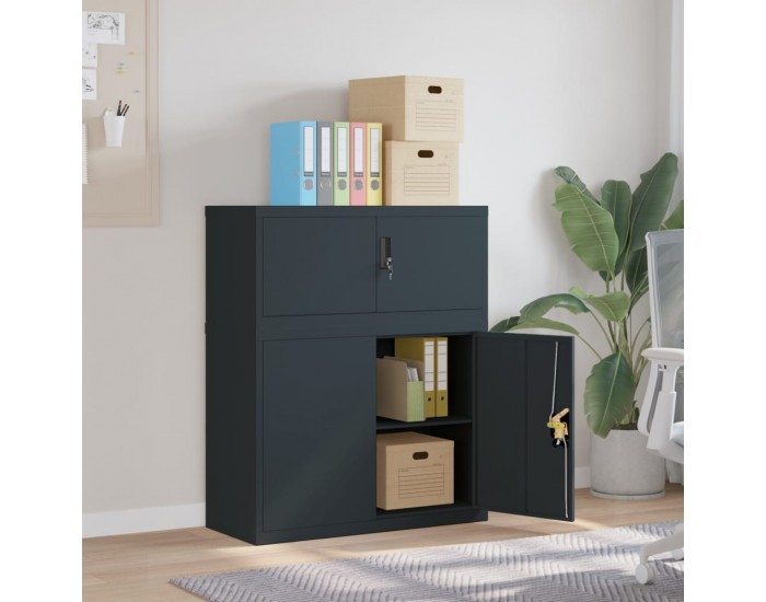 Sonata H Шкаф за папки антрацит 90x40x110 см стомана