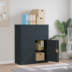 Sonata H Шкаф за папки антрацит 90x40x110 см стомана - Dulapuri