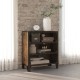 Sonata Dulap de depozitare ,maro rustic,72x36x82cm,metal și MDF