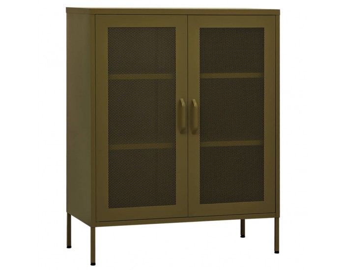 Sonata H Шкаф за съхранение, маслиненозелен, 80х35х101,5 см, стомана