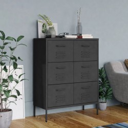 Sonata H Шкаф с чекмеджета, антрацит, 80х35х101,5 см, стомана - Dulapuri