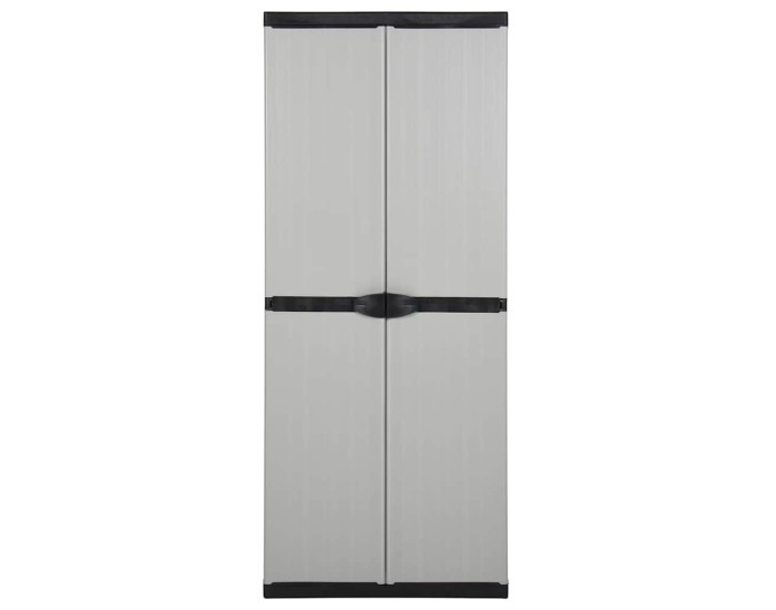 Sonata Dulap de depozitare grădină cu 3 rafturi gri/negru 68x40x168 cm
