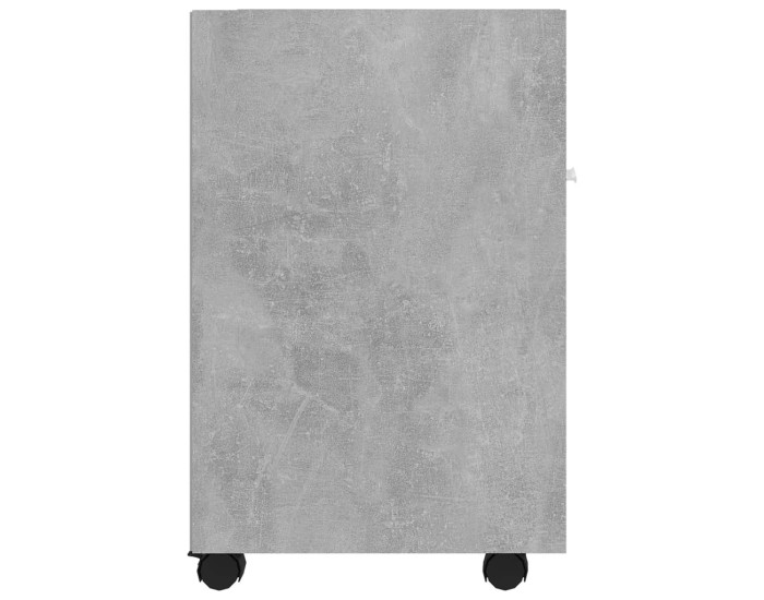 Sonata Dulap lateral cu roți, gri beton, 33x38x60 cm, lemn prelucrat